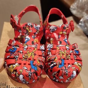 Mini Melissa Red Cartoon Character Kids Sandals